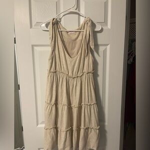 Women’s Pink Lily Cream Tiered Dress